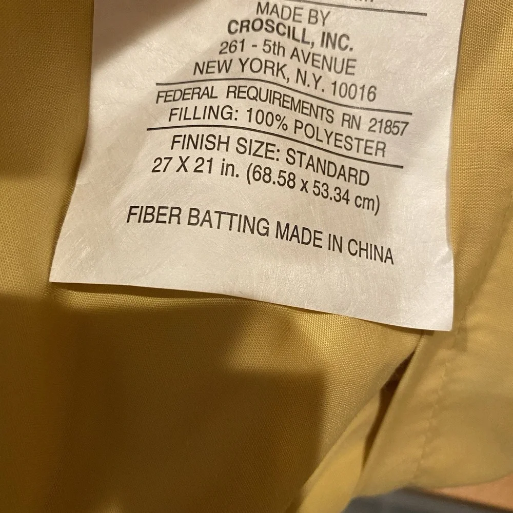 Croscill Standard‎ Corded Pillow Shams Set Of 2 NICE Golden Yellow